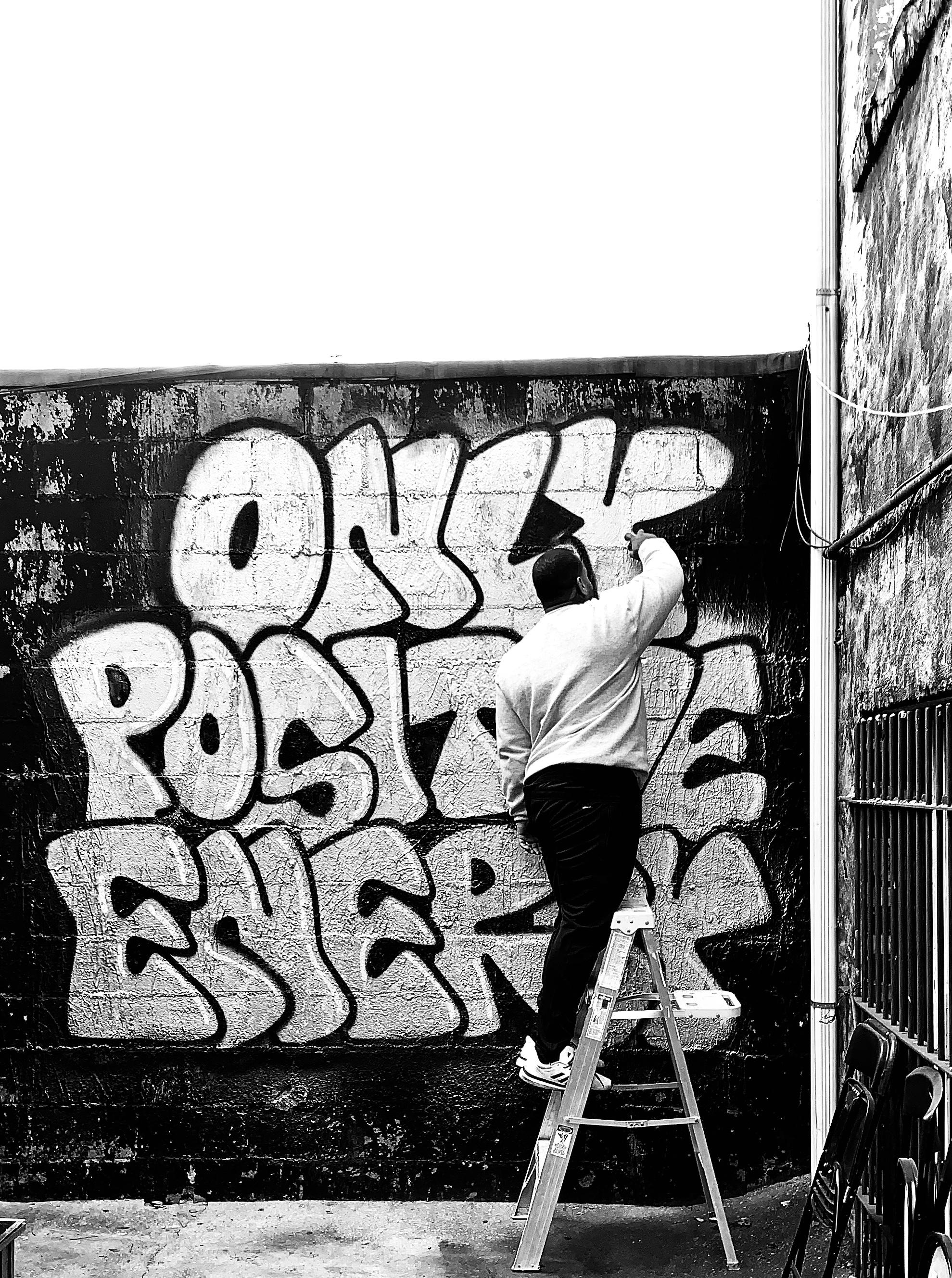 FRK painting at OPE Gallery